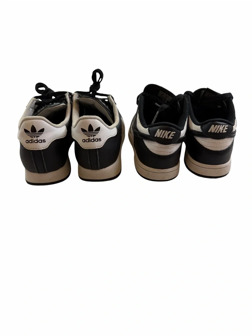 Nike Adidas Kids Black and White Sneakers Duo Pack Size Y2